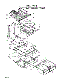 05 - Shelf parts for Whirlpool Refrigerator ET20PKXZN01 from AppliancePartsPros.com