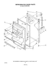 08 - Refrigerator Door , Lit / Optional parts for Whirlpool Refrigerator ET18PKXSW03 from AppliancePartsPros.com