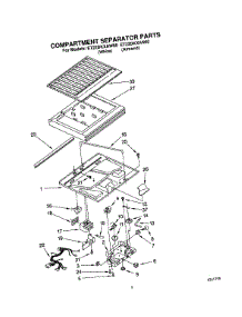 04 - Compartment Separator parts for Whirlpool Refrigerator ET22DKXAN00 from AppliancePartsPros.com