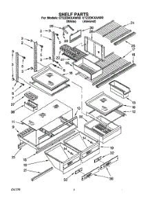 05 - Shelf, Lit / Optional parts for Whirlpool Refrigerator ET22DKXAN00 from AppliancePartsPros.com
