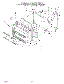 08 - Freezer Door parts for Whirlpool Refrigerator ET20DMXAN01 from AppliancePartsPros.com