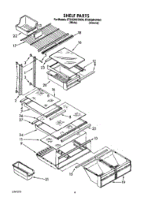 04 - Shelf parts for Whirlpool Refrigerator ET20GMXZW00 from AppliancePartsPros.com