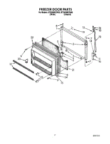 05 - Freezer Door parts for Whirlpool Refrigerator ET20GMXZW00 from AppliancePartsPros.com