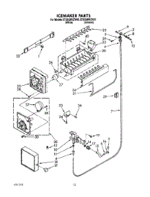 08 - Icemaker, Lit / Optional parts for Whirlpool Refrigerator ET20GMXZW00 from AppliancePartsPros.com