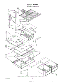 05 - Shelf parts for Whirlpool Refrigerator ET18PKXSW10 from AppliancePartsPros.com