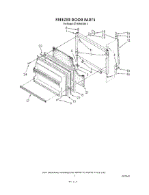 06 - Freezer Door parts for Whirlpool Refrigerator ET18PKXSW10 from AppliancePartsPros.com