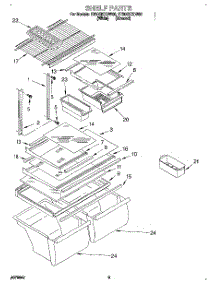 05 - Shelf, Lit / Optional parts for Whirlpool Refrigerator ET20GKXDN00 from AppliancePartsPros.com