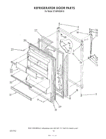 08 - Refrigerator Door , Lit / Optional parts for Whirlpool Refrigerator ET18PKXSW10 from AppliancePartsPros.com