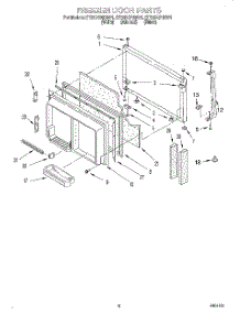 04 - Freezer Door parts for Whirlpool Refrigerator ET25DQRDW01 from AppliancePartsPros.com