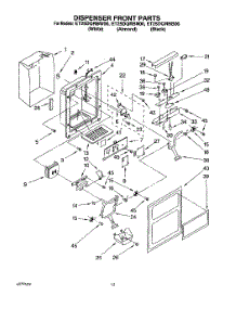 09 - Dispenser Front parts for Whirlpool Refrigerator ET25DQRBN00 from AppliancePartsPros.com