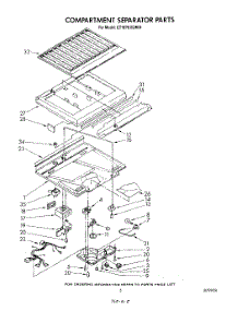 04 - Compartment Separator parts for Whirlpool Refrigerator ET18PKXSW04 from AppliancePartsPros.com