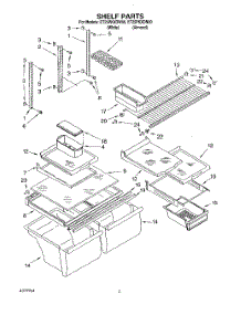 04 - Shelf parts for Whirlpool Refrigerator ET25PKXDW00 from AppliancePartsPros.com