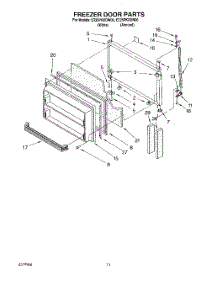 07 - Freezer Door, Lit / Optional parts for Whirlpool Refrigerator ET25PKXDW00 from AppliancePartsPros.com