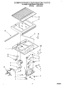 03 - Compartment Separator parts for Whirlpool Refrigerator ET22PKXBN00 from AppliancePartsPros.com