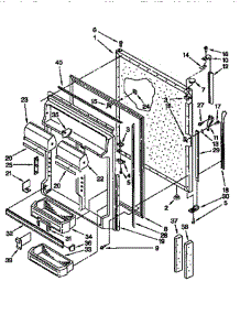 Refrigerator Door parts for Whirlpool Refrigerator ET25DMXBN02 from AppliancePartsPros.com