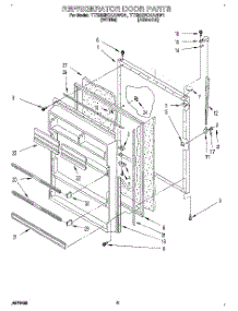 07 - Refrigerator Door, Lit / Optional parts for Whirlpool Refrigerator TT20BKXAN01 from AppliancePartsPros.com