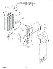 10 - Airflow parts for Whirlpool Refrigerator TS22AQXDW10 from AppliancePartsPros.com