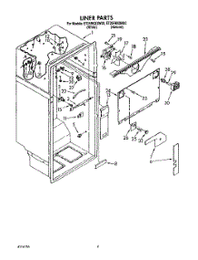 03 - Liner parts for Whirlpool Refrigerator ET25RKXXW00 from AppliancePartsPros.com