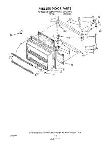 08 - Freezer Door parts for Whirlpool Refrigerator ET22DKXWW00 from AppliancePartsPros.com