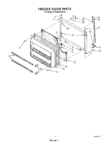 06 - Freezer Door parts for Whirlpool Refrigerator ET20NKXWW00 from AppliancePartsPros.com