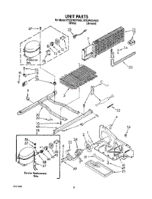 06 - Unit parts for Whirlpool Refrigerator ET22PKXYW00 from AppliancePartsPros.com