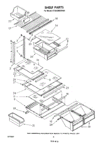 05 - Shelf parts for Whirlpool Refrigerator ET20GMXSW01 from AppliancePartsPros.com