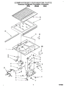 03 - Compartment Separator parts for Whirlpool Refrigerator ET22DMXBB01 from AppliancePartsPros.com