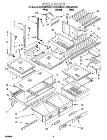 04 - Shelf, Lit / Optional parts for Whirlpool Refrigerator ET22DMXBB01 from AppliancePartsPros.com
