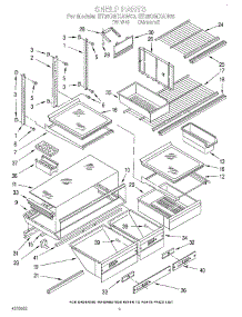 04 - Shelf parts for Whirlpool Refrigerator ET25DMXAN00 from AppliancePartsPros.com