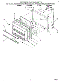 05 - Freezer Door parts for Whirlpool Refrigerator ET18NMYAW00 from AppliancePartsPros.com