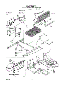 06 - Unit parts for Whirlpool Refrigerator ET22PKXZW00 from AppliancePartsPros.com