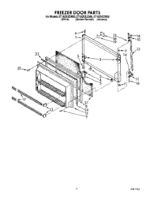 05 - Freezer Door parts for Whirlpool Refrigerator ET18ZKXZG00 from AppliancePartsPros.com