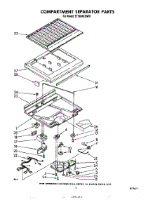 04 - Compartment Separator parts for Whirlpool Refrigerator ET18XKXSW01 from AppliancePartsPros.com