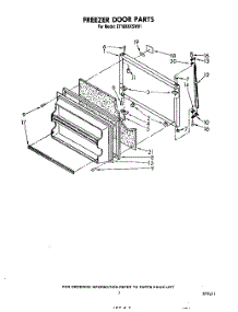 06 - Freezer Door parts for Whirlpool Refrigerator ET18XKXSW01 from AppliancePartsPros.com
