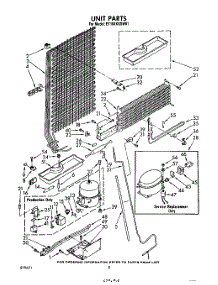 07 - Unit parts for Whirlpool Refrigerator ET18XKXSW01 from AppliancePartsPros.com