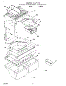 05 - Shelf, Lit / Optional parts for Whirlpool Refrigerator ET20GMXFN01 from AppliancePartsPros.com