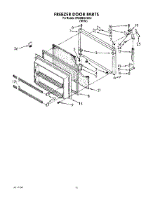 07 - Freezer Door parts for Whirlpool Refrigerator ET20RKXXW00 from AppliancePartsPros.com
