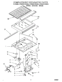 03 - Compartment Separator parts for Whirlpool Refrigerator ET25DKXBB00 from AppliancePartsPros.com