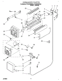 07 - Icemaker parts for Whirlpool Refrigerator ET22DMXBW02 from AppliancePartsPros.com