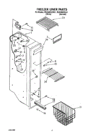 05 - Freezer Liner parts for Whirlpool Refrigerator RS25AWXZW01 from AppliancePartsPros.com