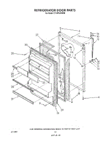08 - Refrigerator Door, Lit / Optional parts for Whirlpool Refrigerator ET18PKXSW0B from AppliancePartsPros.com