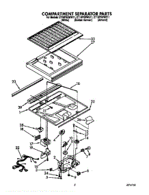 Compartment Separator parts for Whirlpool Refrigerator ET18PKXWW11 from AppliancePartsPros.com