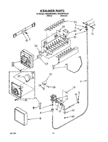 13 - Icemaker, Lit / Optional parts for Whirlpool Refrigerator RS25AWXZW01 from AppliancePartsPros.com