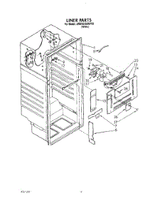 04 - Liner parts for Whirlpool Refrigerator JWARG469WP00 from AppliancePartsPros.com