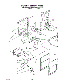 08 - Dispenser Front parts for Kitchenaid Refrigerator KSRS25QAAL02 from AppliancePartsPros.com