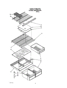 06 - Shelf parts for Whirlpool Refrigerator JWARG469WP00 from AppliancePartsPros.com