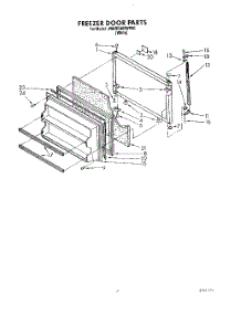 07 - Freezer Door parts for Whirlpool Refrigerator JWARG469WP00 from AppliancePartsPros.com