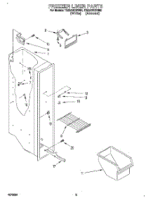 04 - Freezer Liner parts for Whirlpool Refrigerator TS22AWXBW00 from AppliancePartsPros.com