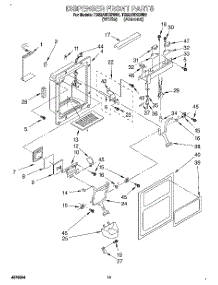 08 - Dispenser Front parts for Whirlpool Refrigerator TS22AWXBW00 from AppliancePartsPros.com
