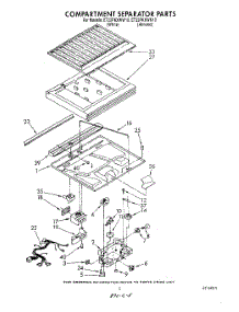 04 - Compartment Separator parts for Whirlpool Refrigerator ET22PKXWW10 from AppliancePartsPros.com